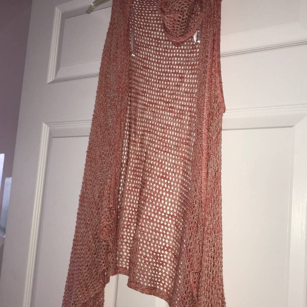 Orange Hooded Cardigan